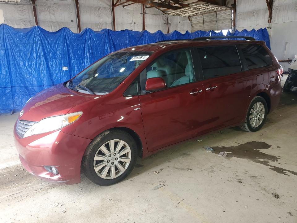 2017 Toyota Sienna VIN 5TDDZ3DC2HS173332 COPART salvage auction — MINOR DENT/SCRATCHES, Va - Certificate Of Title, sold $6,300 on 2026-07-27 (photo 1)