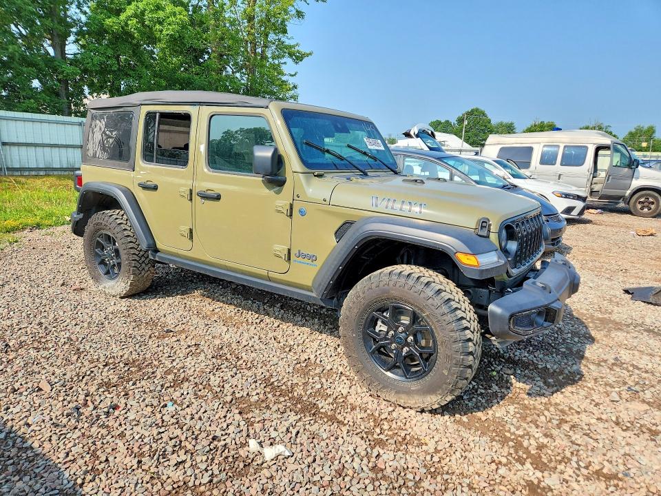 2025 Jeep Wrangler / VIN 1C4RJXN66SW536736 COPART salvage auction — WATER/FLOOD, Fl - Cert Of Title-Slvg Rebld Flood, sold $8,900 on 2026-07-29 (photo 4)