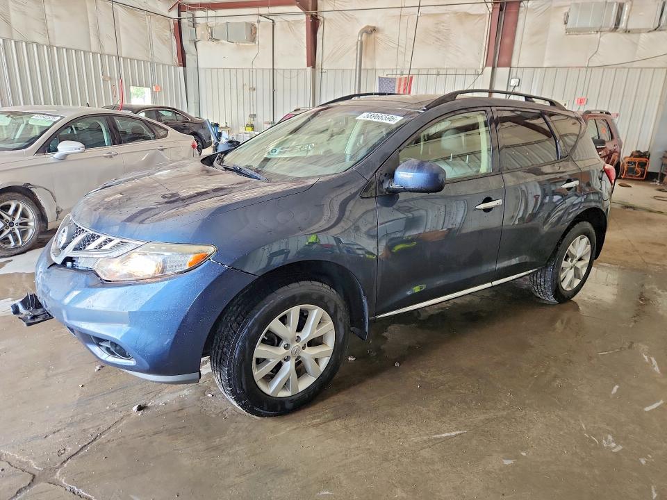 2014 Nissan Murano VIN JN8AZ1MW0EW512283 COPART salvage auction — FRONT END, Wi - Certificate Of Title, sold $1,150 on 2026-07-27 (photo 1)