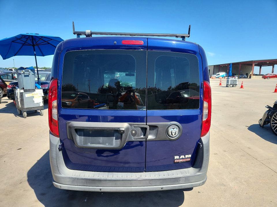 2016 Ram Promaster city VIN ZFBERFATXG6C82586 COPART salvage auction — VANDALISM, Tx - Salvage Vehicle Title (P), sold $325 on 2026-08-05 (photo 6)