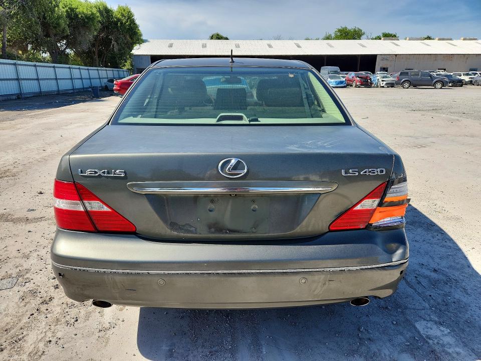 2006 Lexus Ls 430 VIN JTHBN36F065045473 COPART salvage auction — REAR END, TX - SALVAGE VEHICLE TITLE (P), sold $275 on 2026-07-14 (photo 6)