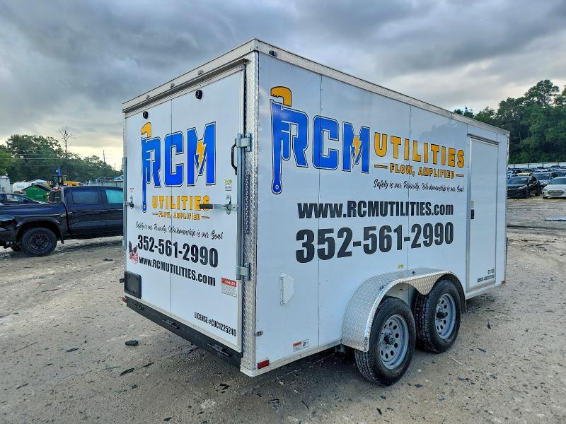 2026 Quality cargo 14' enclos VIN 50ZBE1427TN070155 COPART salvage auction — FRONT END, FL - CERT OF TITLE SLVG REBUILDABLE, sold $450 on 2026-07-16 (photo 4)