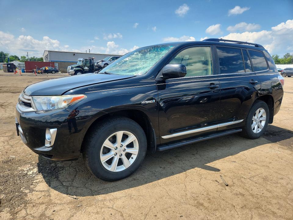 2012 Toyota Highlander VIN JTEBC3EH1C2009911 COPART salvage auction — FRONT END, CT - CERTIFICATE OF TITLE, sold $450 on 2026-07-28 (photo 1)