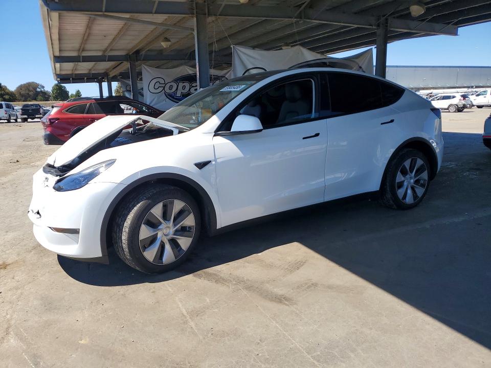 2023 Tesla Model y VIN 7SAYGDEE3PF742918 COPART salvage auction — FRONT END, Ca - Salvage Certificate, sold $15,100 on 2026-07-14 (photo 1)