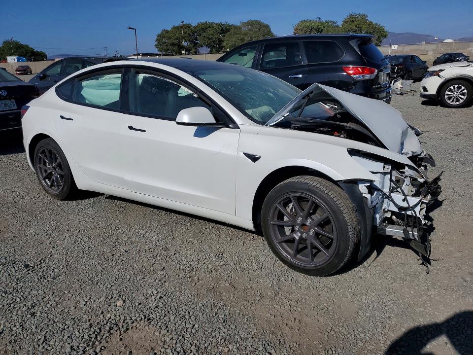 2023 Tesla Model 3 VIN 5YJ3E1EA3PF586811 COPART salvage auction — FRONT END, Ca - Salvage Certificate, sold $3,100 on 2026-07-31 (photo 4)