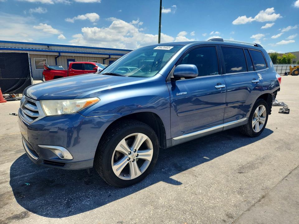 2013 Toyota Highlander VIN 5TDYK3EH5DS126290 COPART salvage auction — REAR END, Fl - Cert Of Title Slvg Rebuildable, sold $6,500 on 2026-07-14 (photo 1)
