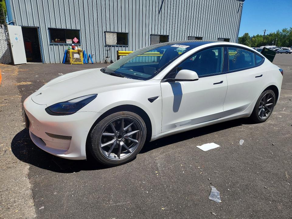 2022 Tesla Model 3 VIN 5YJ3E1EA5NF285731 COPART salvage auction — FRONT END, CA - CERTIFICATE OF TITLE, sold $250 on 2026-07-22 (photo 1)