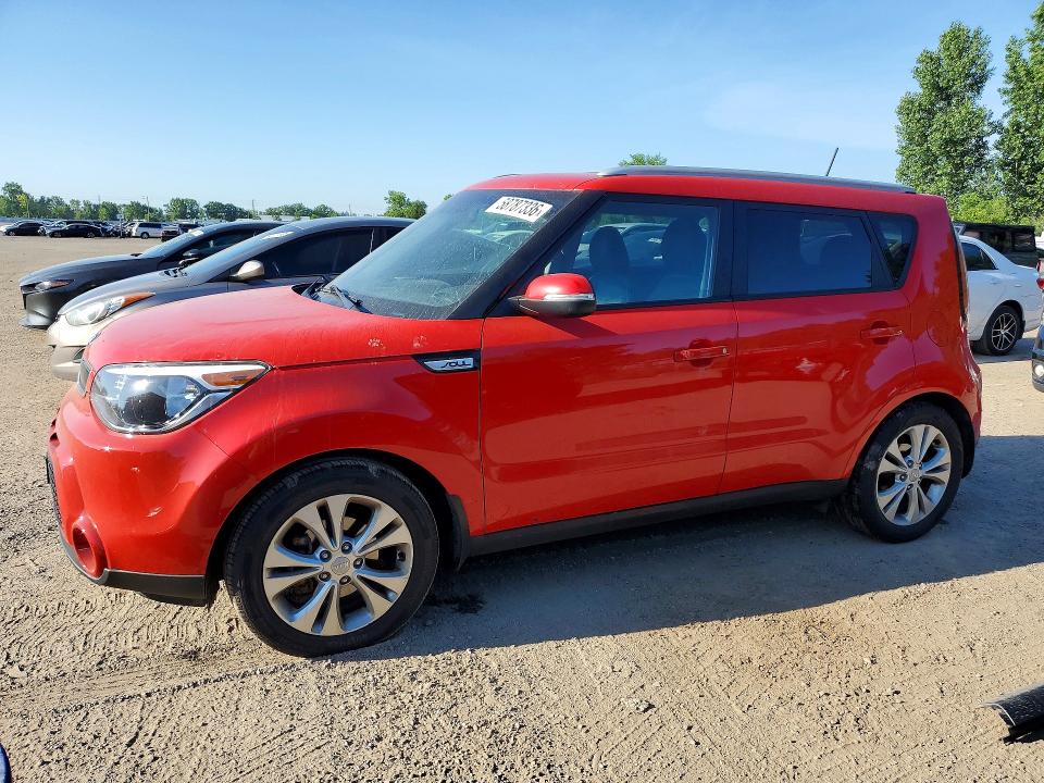 2015 Kia Soul VIN KNDJP3A58F7779885 COPART salvage auction — SIDE, ON - PERMIT NO BRAND - UNFIT, sold $525 on 2026-07-21 (photo 1)