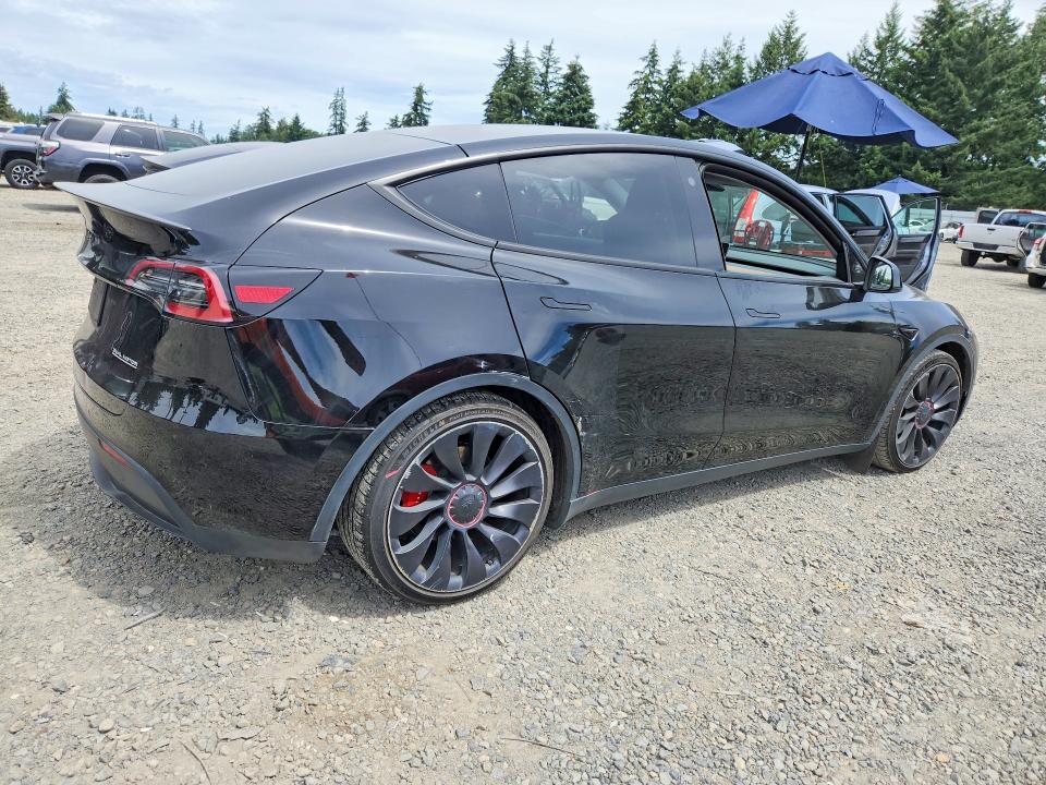 2022 Tesla Model y VIN 7SAYGDEF8NF347476 COPART salvage auction — FRONT END, WA - BILL OF SALE, sold $14,700 on 2026-07-10 (photo 3)