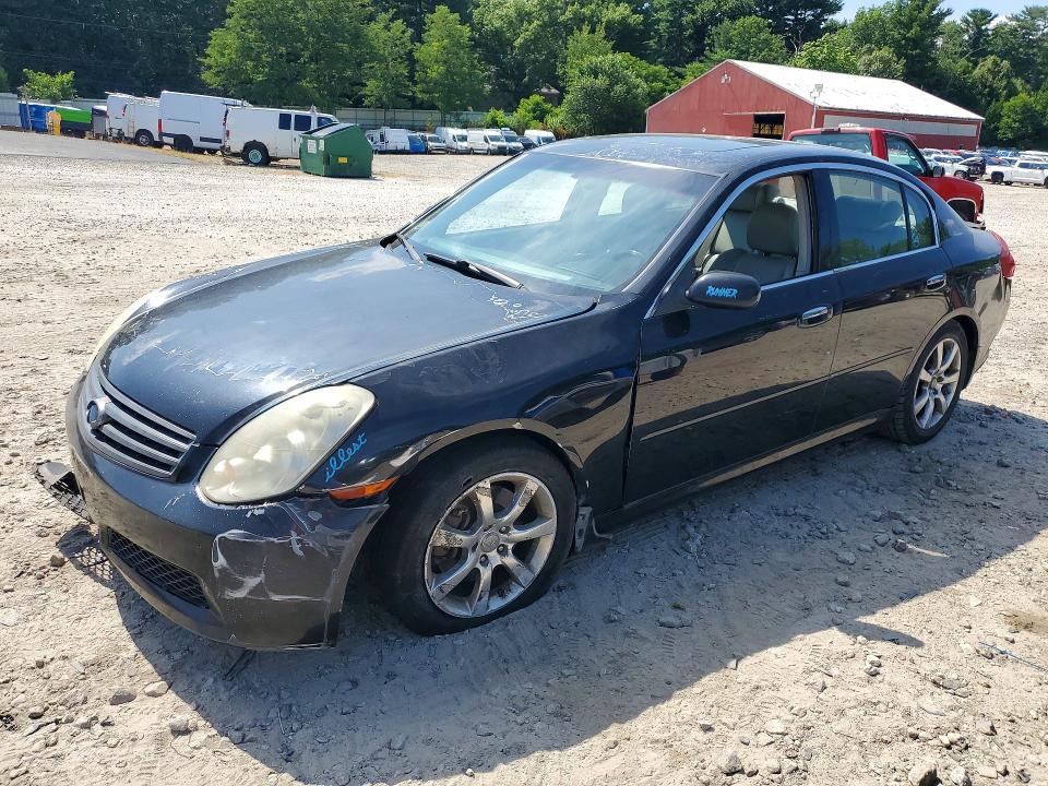 2006 Infiniti G35 VIN JNKCV51F86M607116 COPART salvage auction — FRONT END, MA - CERT OF TITLE-RECONSTRCTD COLL, sold $325 on 2026-07-23 (photo 1)