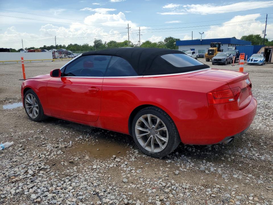2013 Audi A5 VIN WAUTFAFH7DN007550 COPART salvage auction — FRONT END, Tx - Salvage Vehicle Title, sold $200 on 2026-07-30 (photo 2)