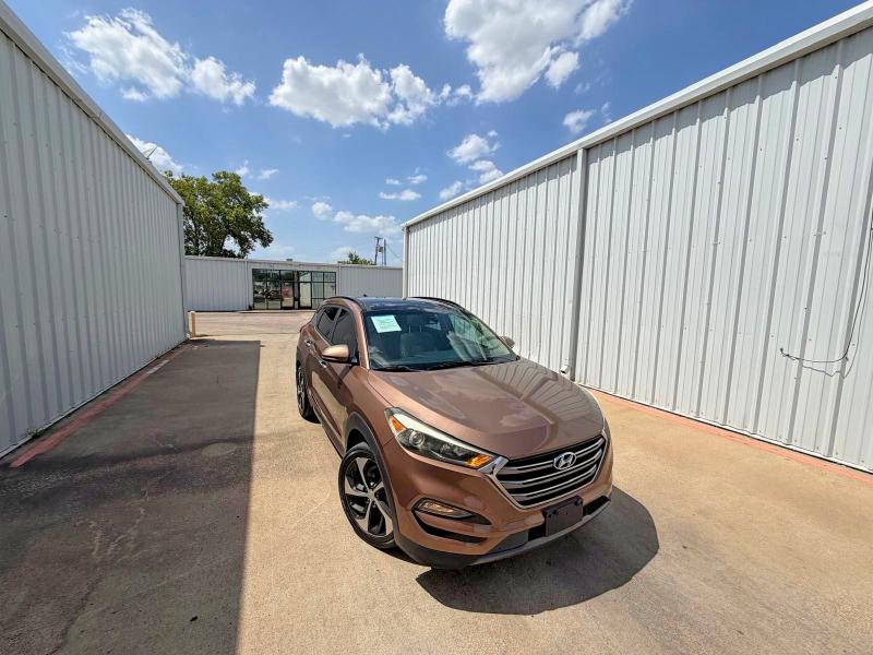 2016 Hyundai Tucson VIN KM8J33A29GU142357 COPART salvage auction — MINOR DENT/SCRATCHES, TX - CERTIFICATE OF TITLE (P), sold $3,000 on 2026-07-27 (photo 1)