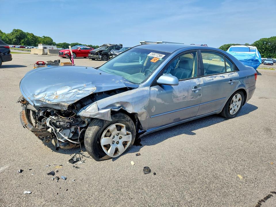 2010 Hyundai Sonata VIN 5NPET4AC0AH659729 COPART salvage auction — FRONT END, MA - CERT OF TITLE-RECONSTRCTD COLL, sold $450 on 2026-07-22 (photo 1)