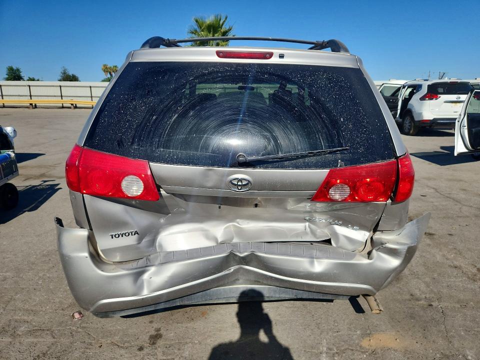 2008 Toyota Sienna VIN 5TDZK23C58S187022 COPART salvage auction — REAR END, Ca - Salvage Certificate, sold $400 on 2026-07-10 (photo 6)