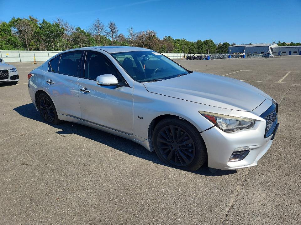 2018 Infiniti Q50 VIN JN1EV7AR7JM611699 COPART salvage auction — FRONT END, NY - MV-907A SALVAGE CERTIFICATE, sold $3,050 on 2026-07-27 (photo 4)