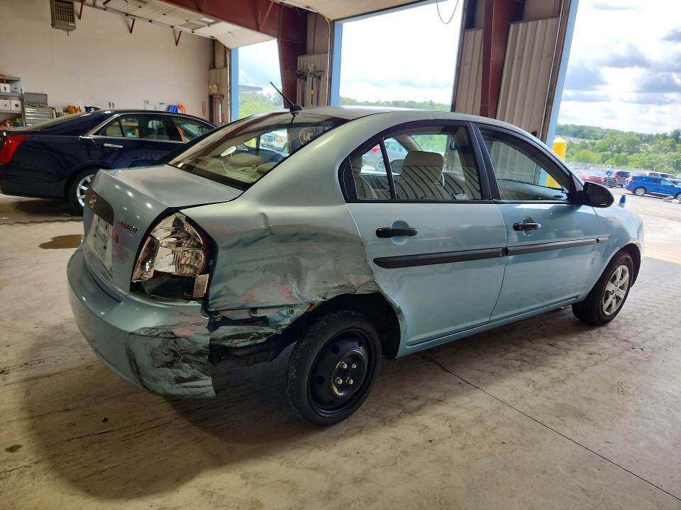 2009 Hyundai Accent VIN KMHCM46C39U298572 COPART salvage auction — REAR END, PA - CERTIFICATE OF SALVAGE, sold $375 on 2026-07-31 (photo 3)