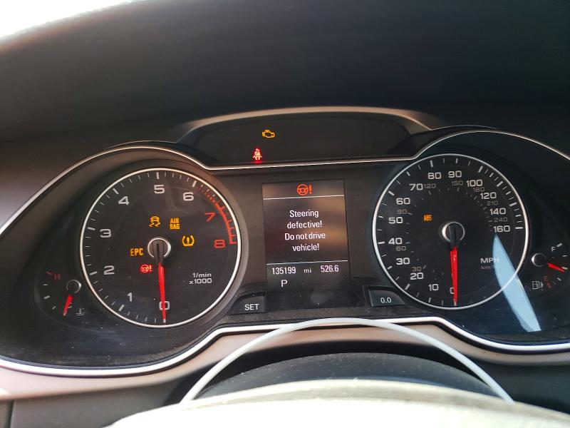 2013 Audi A4 VIN WAUFFAFL9DN026215 COPART salvage auction — FRONT END, Ct - Cert Of Title-Salvage, sold $1,000 on 2026-07-10 (photo 9)