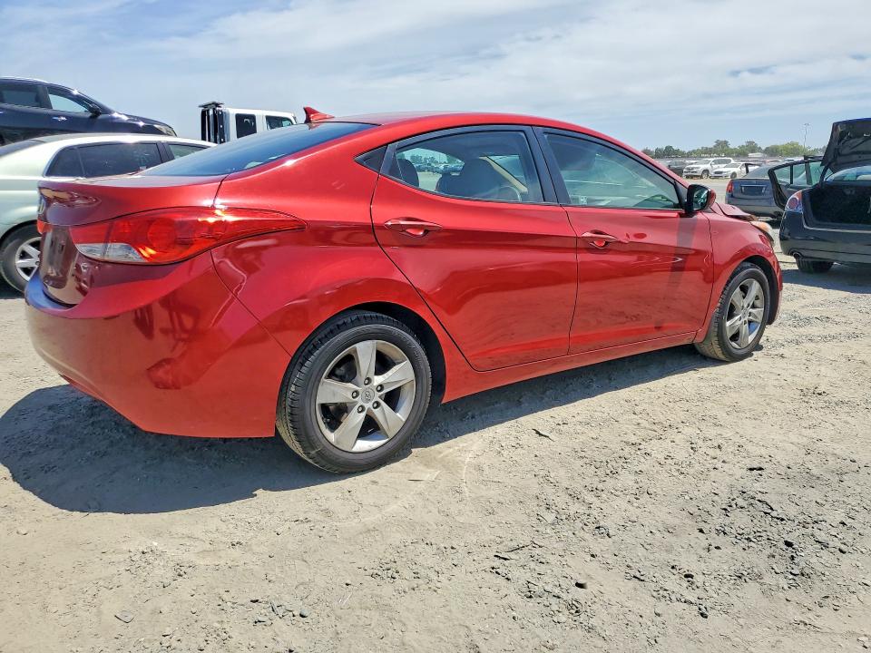 2013 Hyundai Elantra VIN KMHDH4AE8DU631861 COPART salvage auction — FRONT END, Ca - Salvage Certificate, sold $1,300 on 2026-07-09 (photo 3)