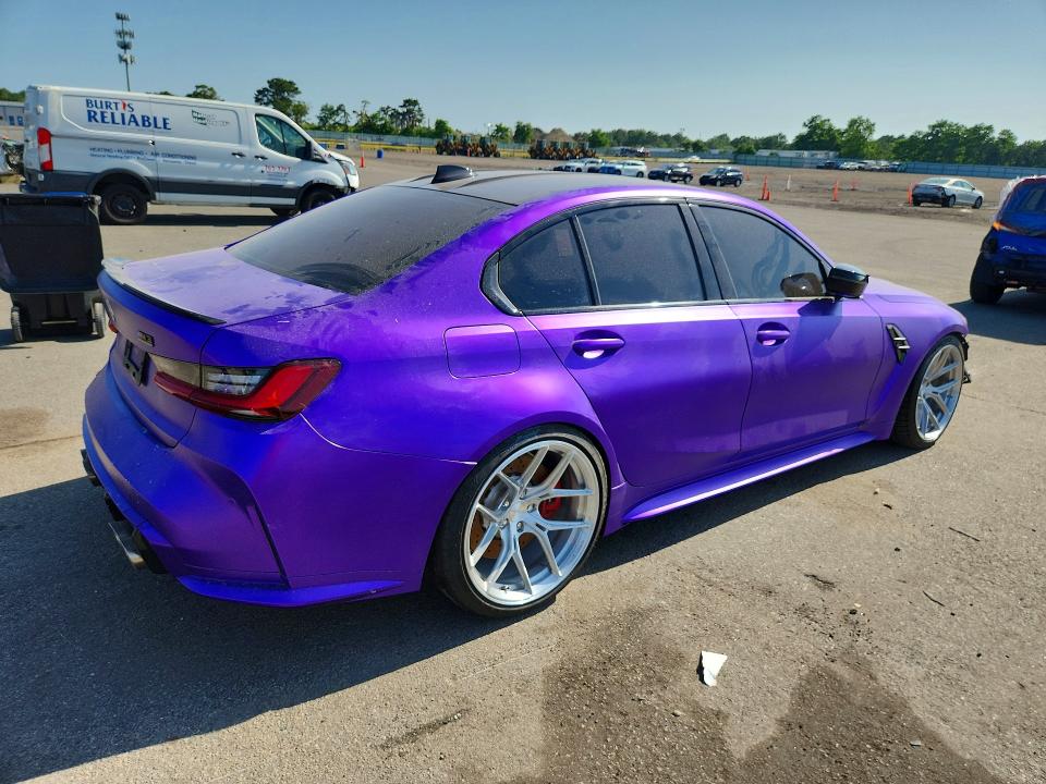 2021 BMW M3 VIN WBS33AY08MFL43116 COPART salvage auction — WATER/FLOOD, NY - MV907A-FLOOD SALVAGE, sold $30,750 on 2026-08-28 (photo 3)