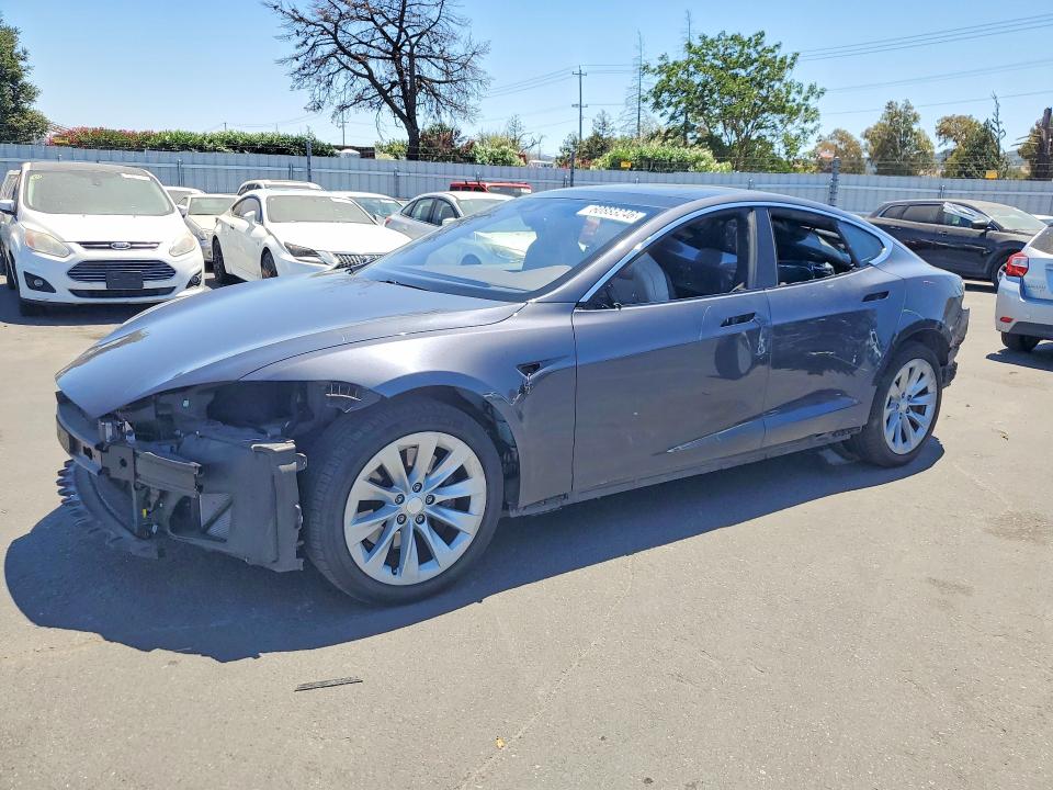2016 Tesla Model s VIN 5YJSA1E2XGF153017 COPART salvage auction — FRONT END, CA - SALVAGE CERTIFICATE, sold $1,200 on 2026-07-21 (photo 1)