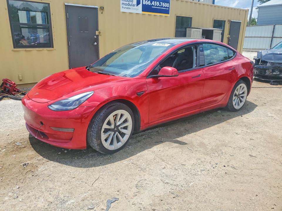 2022 Tesla Model 3 VIN 5YJ3E1EA4NF290385 COPART salvage auction — REAR END, FL - CERTIFICATE OF TITLE, sold $7,200 on 2026-07-29 (photo 1)
