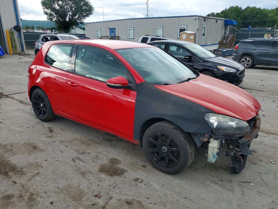 2010 Volkswagen Golf VIN WVWAB7AJ3AW121876 COPART salvage auction — FRONT END, PA - CERTIFICATE OF SALVAGE, sold $400 on 2026-08-12 (photo 4)