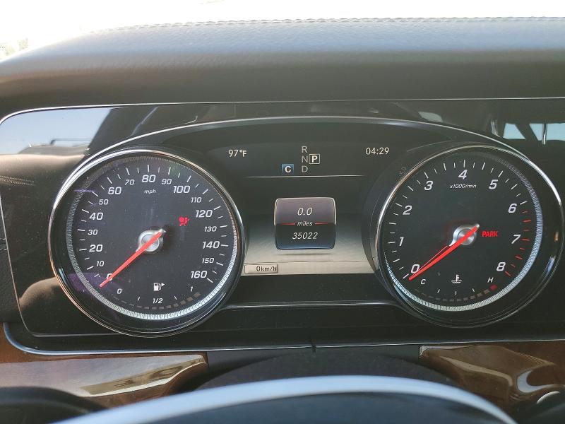 2018 Mercedes-benz E-klasse VIN WDDZF4JB3JA342170 COPART salvage auction — FRONT END, Ca - Salvage Certificate, sold $8,800 on 2026-08-13 (photo 9)