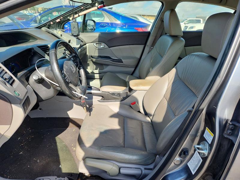 2012 Honda Civic VIN JHMFB4F33CS008212 COPART salvage auction — SIDE, Tx - Salvage Vehicle Title, sold $700 on 2026-07-09 (photo 7)