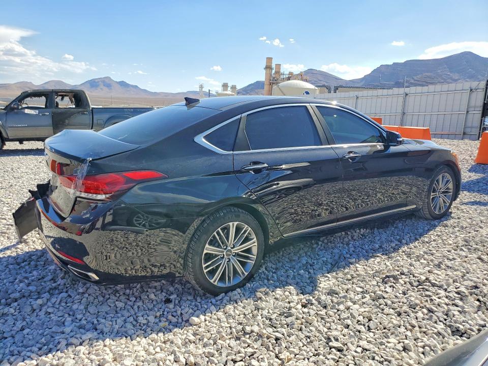 2018 Genesis VIN KMHGN4JE5JU234271 COPART salvage auction — REAR END, NV - SALVAGE TITLE, sold $3,850 on 2026-08-03 (photo 3)