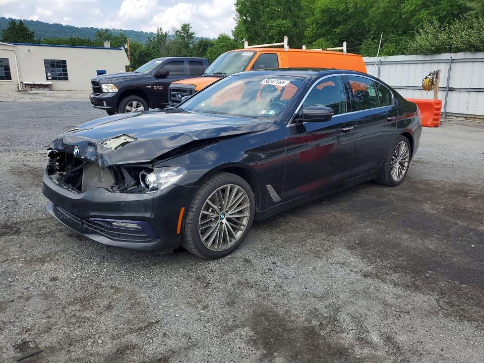 2018 BMW 5er VIN WBAJA7C55JWA71730 COPART salvage auction — FRONT END, Pa - Certificate Of Salvage, sold $6,400 on 2026-07-14 (photo 1)