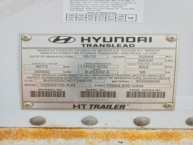 2013 Hyundai translead inc . VIN 3H3V532C4DT249025 COPART salvage auction — FRONT END, AZ - CERT OF TITLE - SALVAGE, sold $1,600 on 2026-07-30 (photo 8)