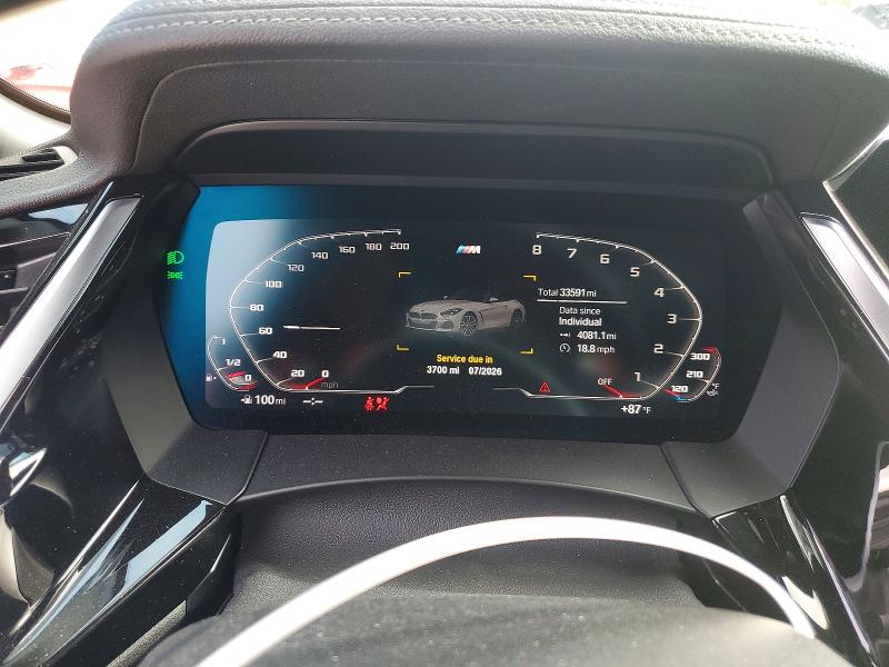 2021 BMW Z4 VIN WBAHF9C08MWX37304 COPART salvage auction — FRONT END, Fl - Cert Of Title Slvg Rebuildable, sold $14,200 on 2026-07-28 (photo 9)