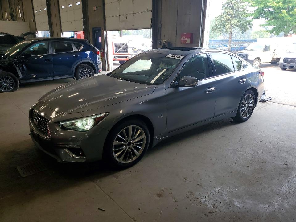 2019 Infiniti Q50 VIN JN1EV7AR1KM593623 COPART salvage auction — FRONT END, Mn - Cert Of Title-Salvage, sold $2,650 on 2026-07-28 (photo 1)