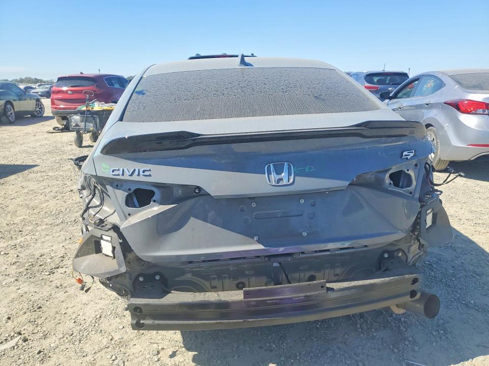 2025 Honda Civic VIN 2HGFE1E55SH470448 COPART salvage auction — REAR END, Ca - Salvage Certificate, sold $7,800 on 2026-08-25 (photo 6)