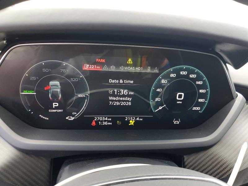 2024 Audi E-tron gt VIN WAUEJBFW4R7003768 COPART salvage auction — FRONT END, Pa - Certificate Of Salvage, sold $17,800 on 2026-09-04 (photo 9)
