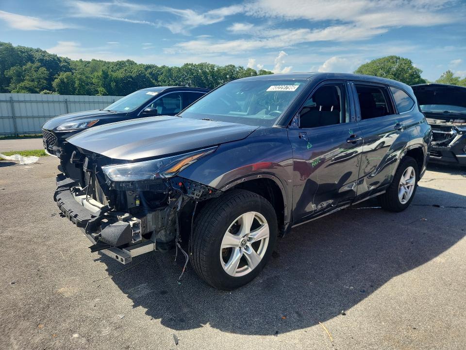2023 Toyota Highlander VIN 5TDKDRBHXPS007243 COPART salvage auction — FRONT END, MA - CERTIFICATE OF TITLE, sold $12,900 on 2026-07-15 (photo 1)