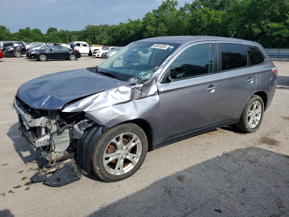 2014 Mitsubishi Outlander VIN JA4AZ3A37EZ009781 COPART salvage auction — FRONT END, Pa - Certificate Of Salvage, sold $100 on 2026-07-23 (photo 1)