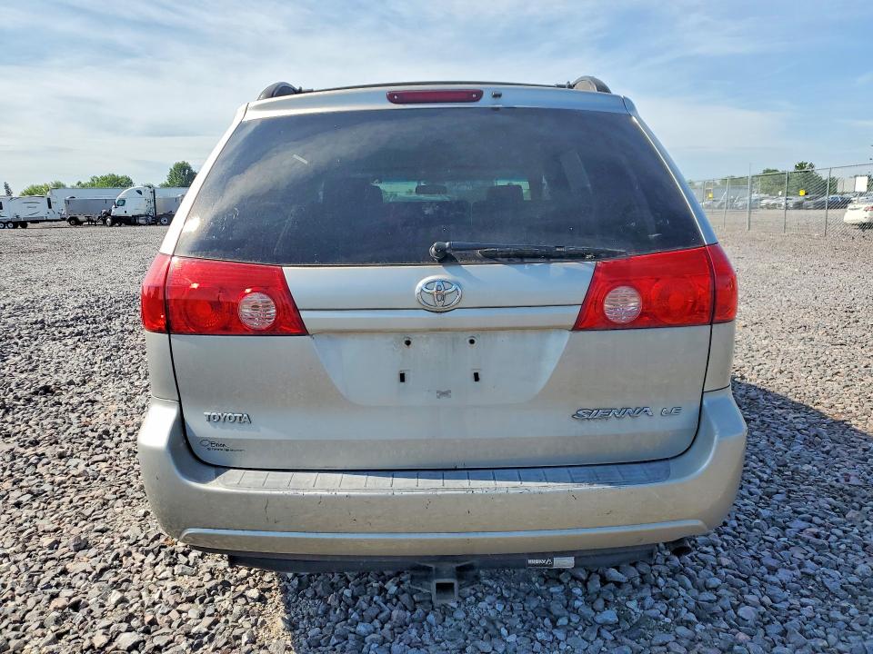 2007 Toyota Sienna VIN 5TDZK23CX7S094754 COPART salvage auction — REAR END, IN - CERTIFICATE OF TITLE, sold $1,050 on 2026-07-25 (photo 6)