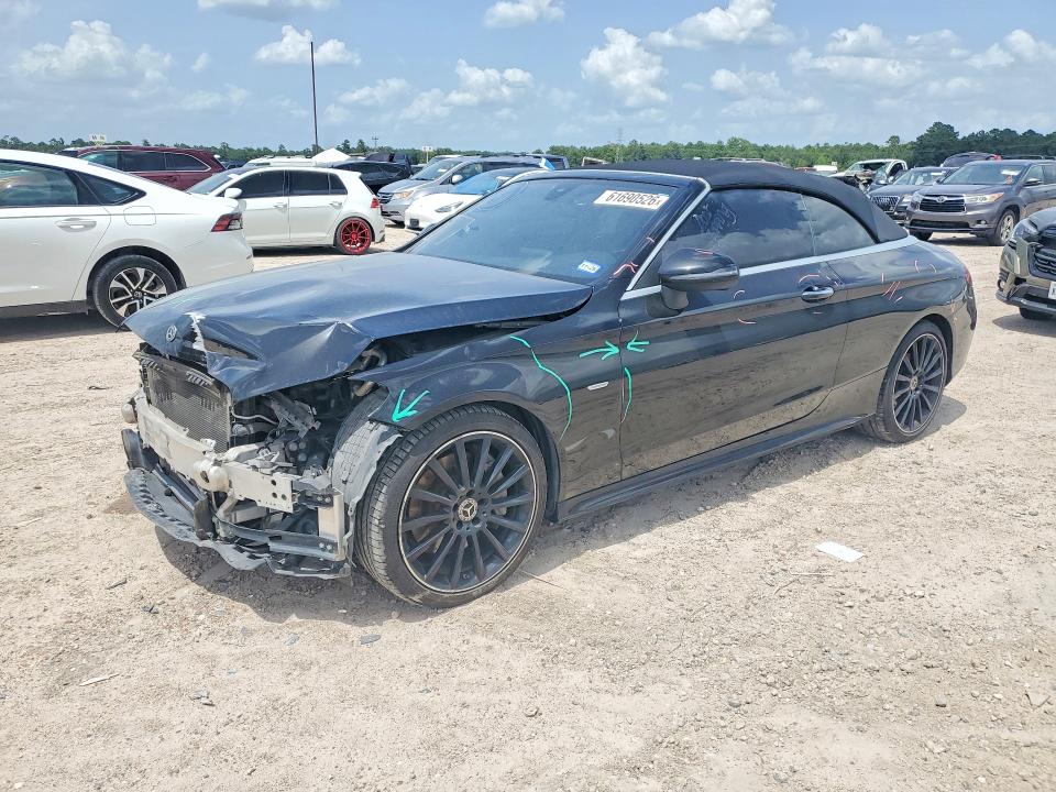 2018 Mercedes-benz C-klasse VIN WDDWK4JB6JF649415 COPART salvage auction — FRONT END, Tx - Salvage Vehicle Title, sold $5,900 on 2026-08-14 (photo 1)
