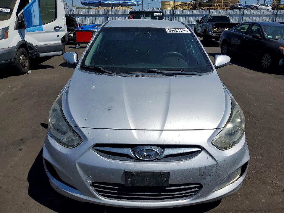 2012 Hyundai Accent VIN KMHCU5AE1CU004589 COPART salvage auction — SIDE, Ca - Dis/Dlr/Exp Only Clean Title, sold $250 on 2026-07-22 (photo 5)