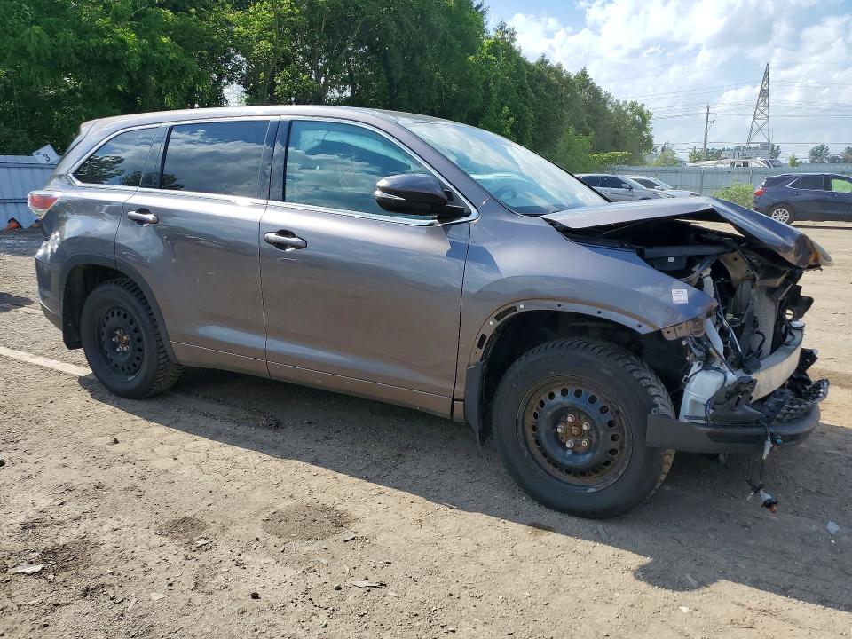 2015 Toyota Highlander VIN 5TDBKRFH8FS191791 COPART salvage auction — FRONT END, On - Permit Salvage, sold $5,000 on 2026-07-09 (photo 4)