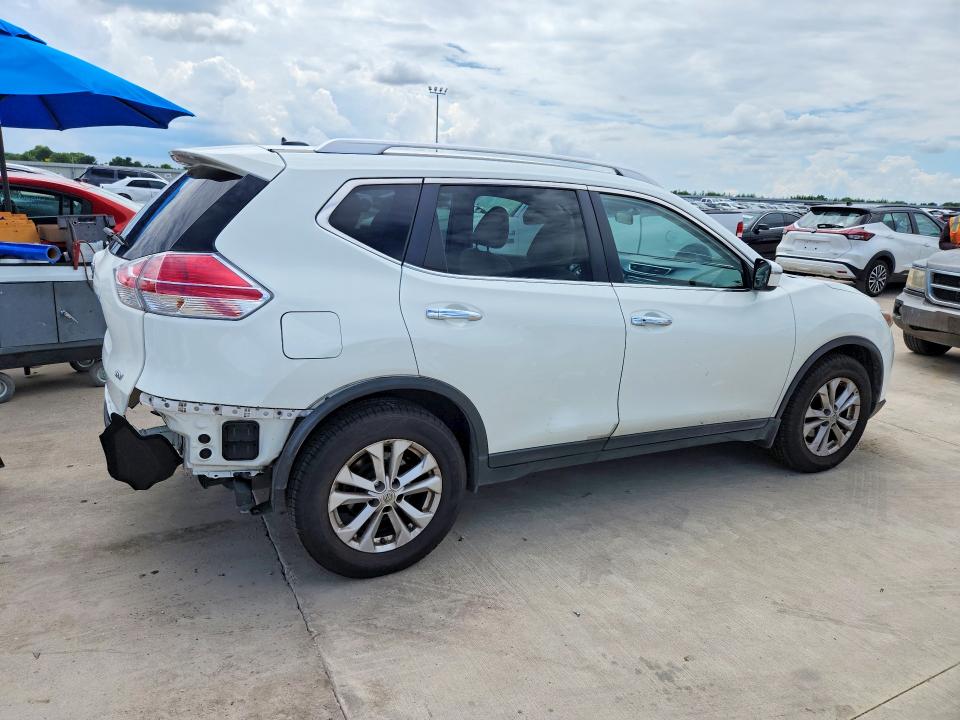 2016 Nissan Rogue VIN KNMAT2MTXGP634221 COPART salvage auction — REAR END, TX - SALVAGE VEHICLE TITLE, sold $1,650 on 2026-07-30 (photo 3)