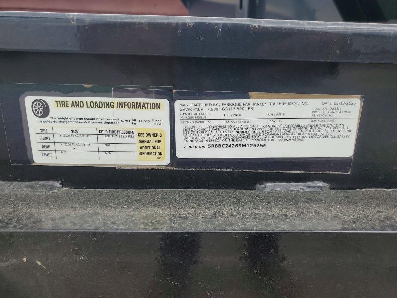 2025 Maxx d Unknown VIN 5R8BC2426SM125256 COPART salvage auction — NORMAL WEAR, DV, sold $5,300 on 2026-09-10 (photo 9)
