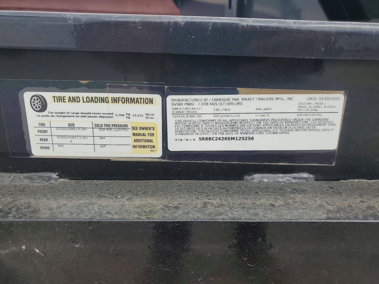 2025 Maxx d Unknown VIN 5R8BC2426SM125256 COPART salvage auction — Normal Wear, TN - DIS/DLR/EXP ONLY CLEAN TITLE (P), sold $5,700 on 2026-08-27 (photo 9)