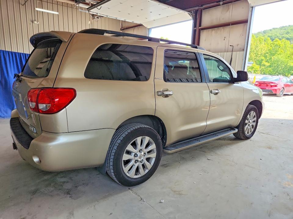 2008 Toyota Sequoia VIN 5TDBY67A28S001291 COPART salvage auction — NORMAL WEAR, WV - CERTIFICATE OF TITLE, sold $2,150 on 2026-07-09 (photo 3)