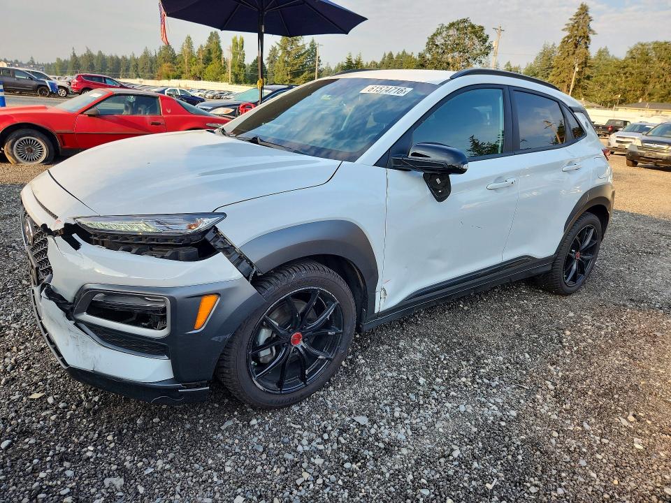 2021 Hyundai Kona VIN KM8K6CA51MU670413 COPART salvage auction — FRONT END, WA - BILL OF SALE, sold $4,750 on 2026-07-31 (photo 1)