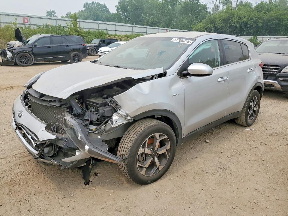 2020 Kia Sportage VIN KNDPMCAC4L7750624 COPART salvage auction — FRONT END, Mi - Dealer Only Clean Title (P), sold $2,950 on 2026-07-30 (photo 1)