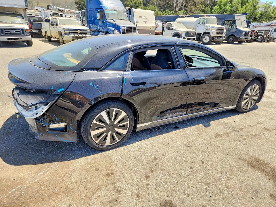 2024 Lucid Air VIN 50EA1TEA6RA006702 COPART salvage auction — REAR END, Ca - Salvage Certificate, sold $13,500 on 2026-08-21 (photo 3)