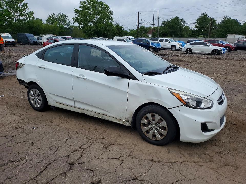 2016 Hyundai Accent VIN KMHCT4AE7GU012473 COPART salvage auction — REAR END, Pa - Certificate Of Salvage, sold $1,000 on 2026-07-20 (photo 4)