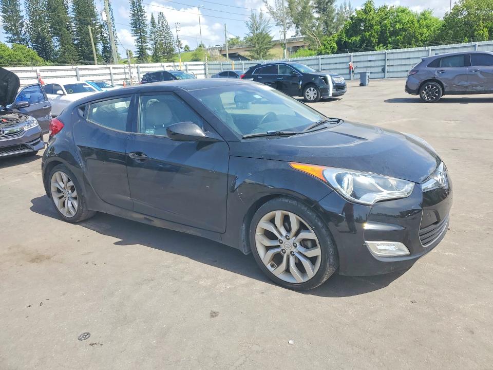 2013 Hyundai Veloster VIN KMHTC6AD1DU102930 COPART salvage auction — FRONT END, FL - CERTIFICATE OF TITLE, sold $1,000 on 2026-07-27 (photo 4)
